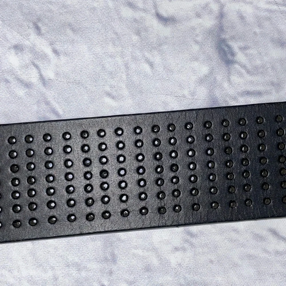 Joe's Jeans Black Perforated Leather Belt. Size 32